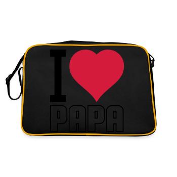 J’aime Papa 02 - Sac Retro - noir/or - Dos