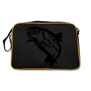 Truite / Trout (1c) - Sac Retro - noir/or - Dos
