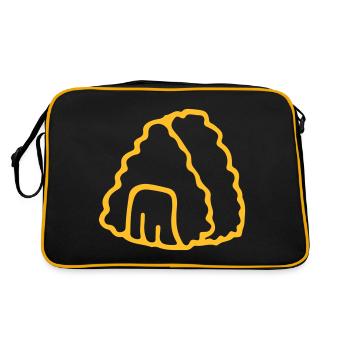 Asian Snack Food - Asia Onigiri Nigiri Sushi - Sac Retro - noir/or - Dos