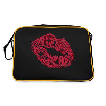 lèvres - Sac Retro - noir/or - Dos