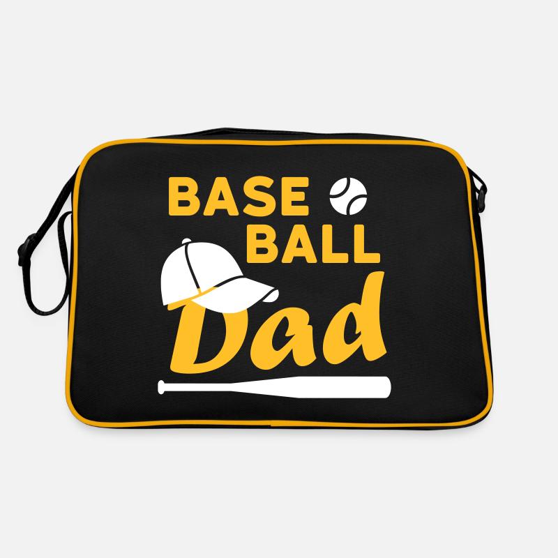 Papa de baseball (balle de jeu, casquette de baseball, baseball sc Sac Retro