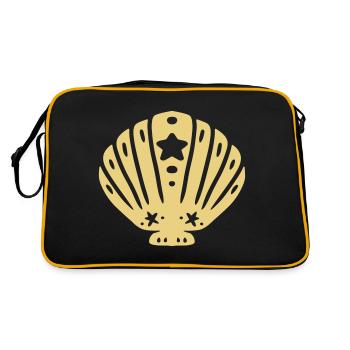Bijoux coquillages ornes d’étoile idée cadeau - Sac Retro - noir/or - Dos