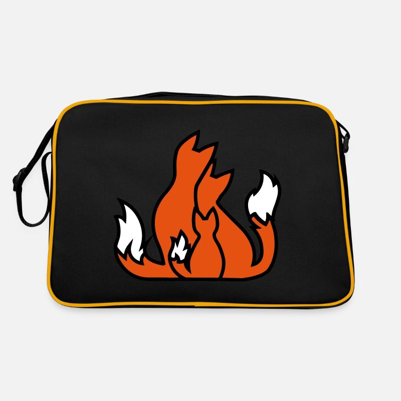 Fuchsfamilie fox family Geschenkidee gift idea Retro Tasche