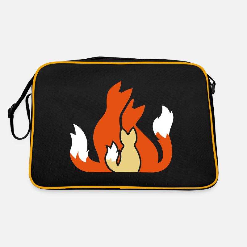 Fox family with cub Retro Bag