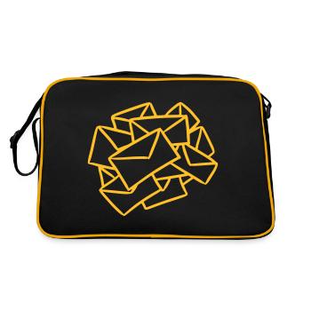 Beaucoup de lettres Lettre Post Nouvelles Diffusion - Sac Retro - noir/or - Dos