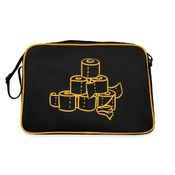 Toilettes toilettes toilettes - Sac Retro - noir/or - Dos