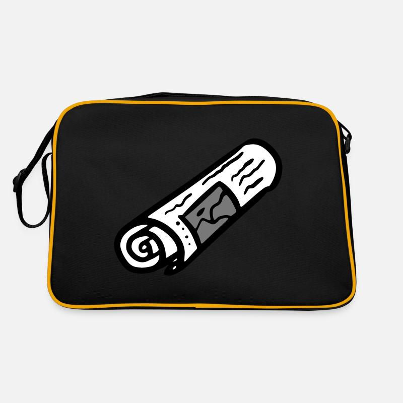 Zeitungsausträger Zeitung newspaper - Retro Tasche - Schwarz/Gold