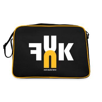 FUNK - real music lover - musician - band - Retro Bag - black/gold - Back