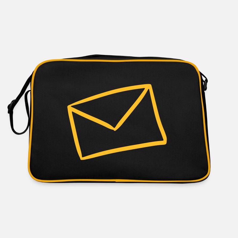 Lettre Symbole Message lettre message message envoi - Sac Retro - noir/or