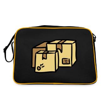 Packages Delivery Packages paquet Post - Retro Bag - black/gold - Back