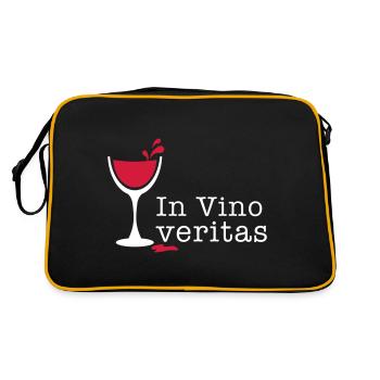 In Vino Veritas / Latin / In wine there is - Retro Bag - black/gold - Back