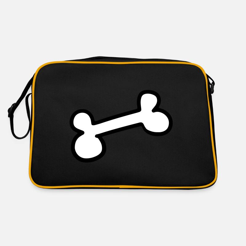 Hundeknochen dog bone Os de chien Retro Tasche