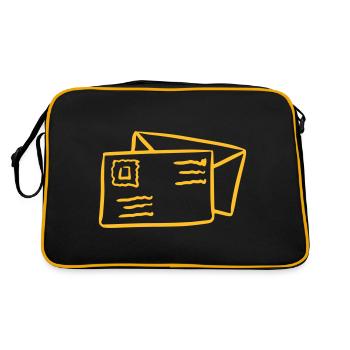 Letter Post Envelope Message - Retro Bag - black/gold - Back