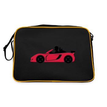 Voiture de course Voiture de sport - Sac Retro - noir/or - Dos