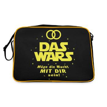 DAS WARS Möge die Macht - Retro Tasche - Schwarz/Gold - Hinten