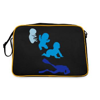 Evolution human rights sports diver plunges - Retro Bag - black/gold - Back
