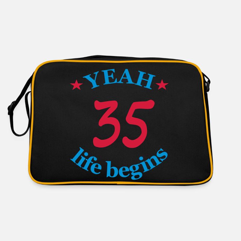 geburtstag Retro Tasche