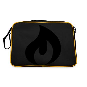 Flamme, feu - Sac Retro - noir/or - Dos