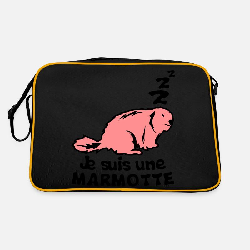 je suis une marmotte animal expression Sac Retro