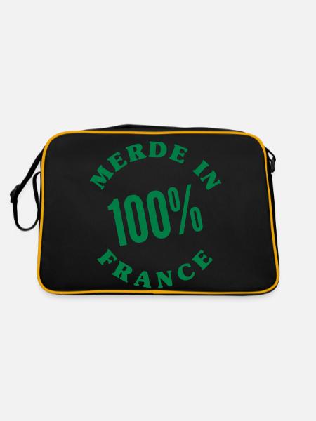 Merde in France_V1 - Retro Bag - black/gold - Back