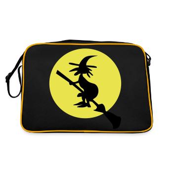 witch and full moon - Sac Retro - noir/or - Dos