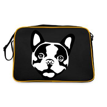 Dog - French Bulldog - Sac Retro - noir/or - Dos