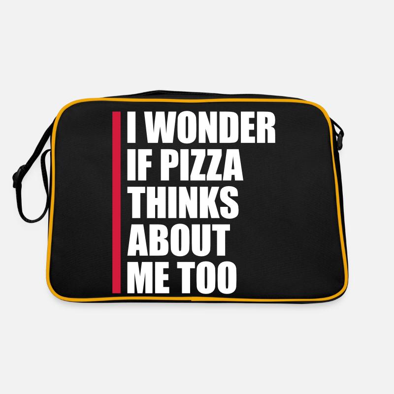 pizza thinks about me Retro Bag