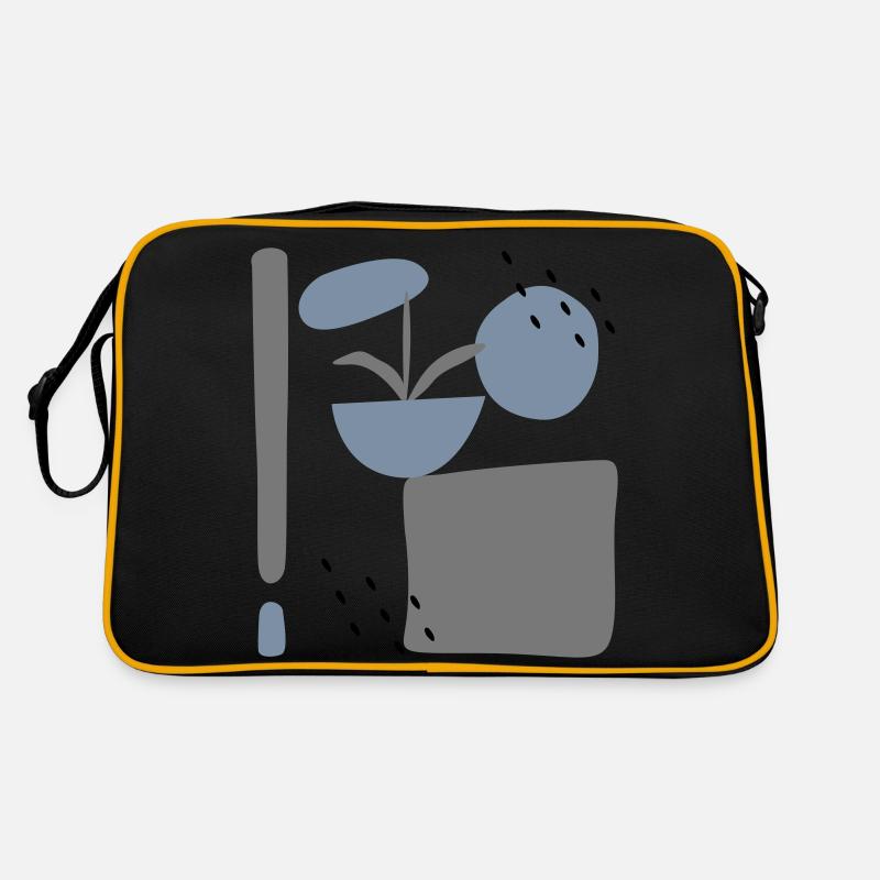 Design abstrait avec des fleurs Sac Retro