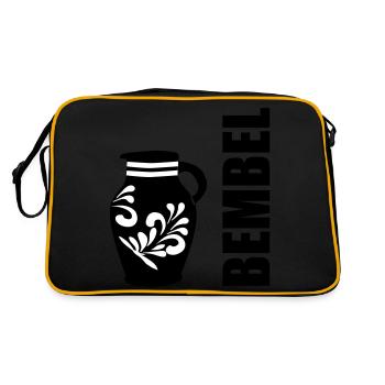 Bembel - Der original Apfelweinbembel #FFM #069 - Retro Tasche - Schwarz/Gold - Hinten