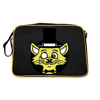 Sir Cat Gentleman Chapeau haut de forme Monocle Rich Gentleman - Sac Retro - noir/or - Dos