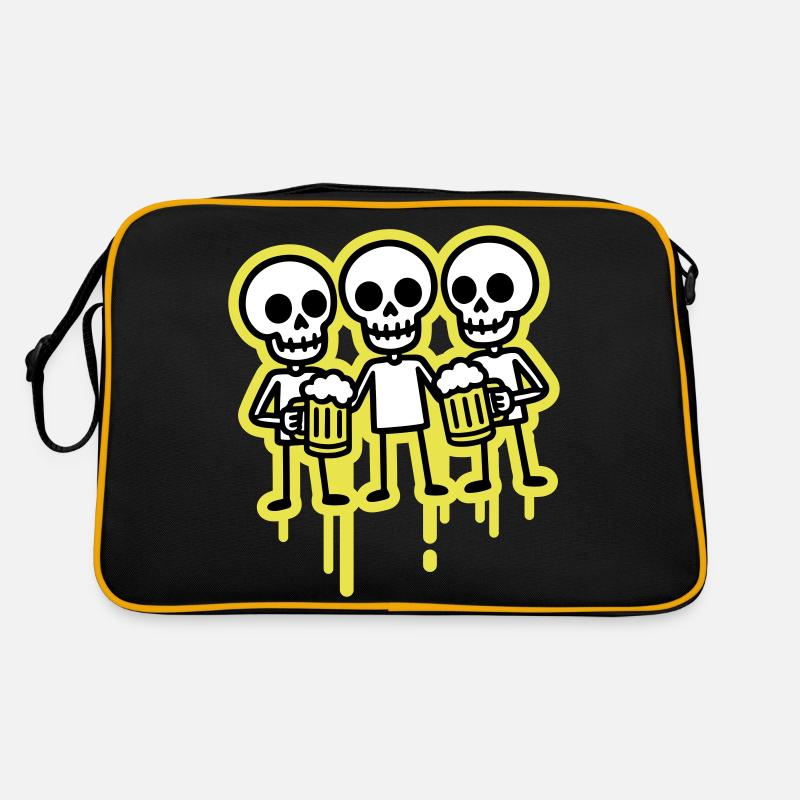 Party Crew Skeleton Bière Sac Retro