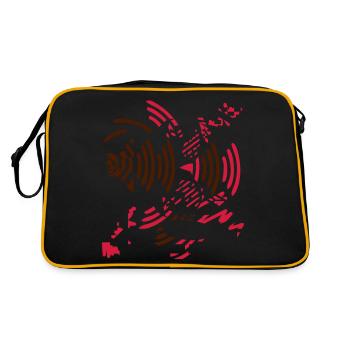 music distortion v1 (© alteerian) - Retro Bag - black/gold - Back