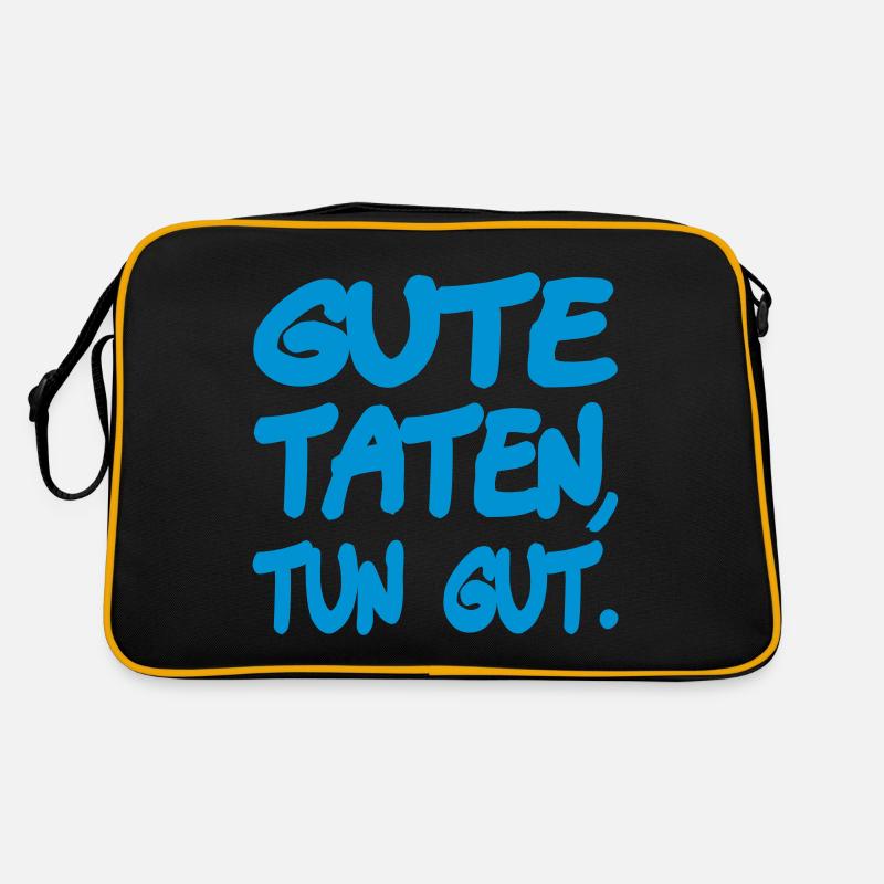 hilfsbereit - Retro Tasche - Schwarz/Gold