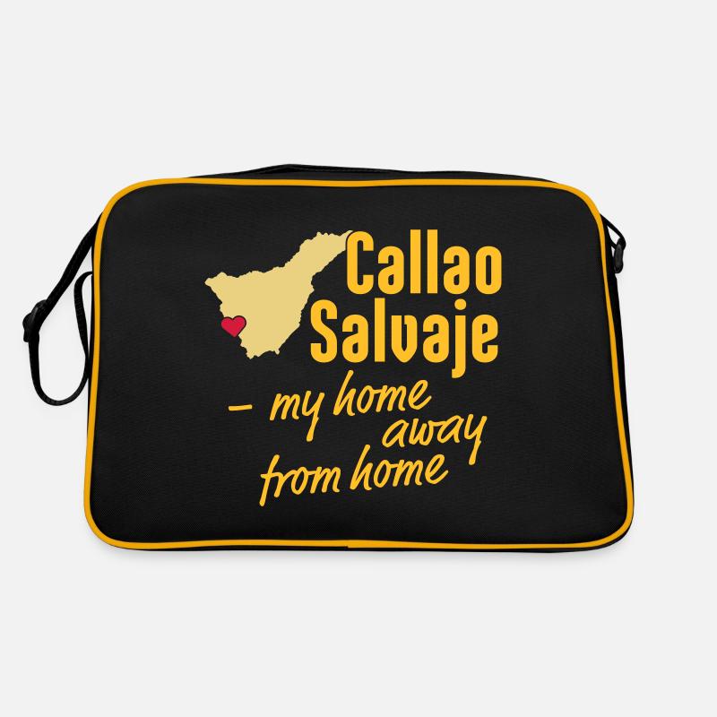 Callao Salvaje my home away from home - Retro Bag - black/gold