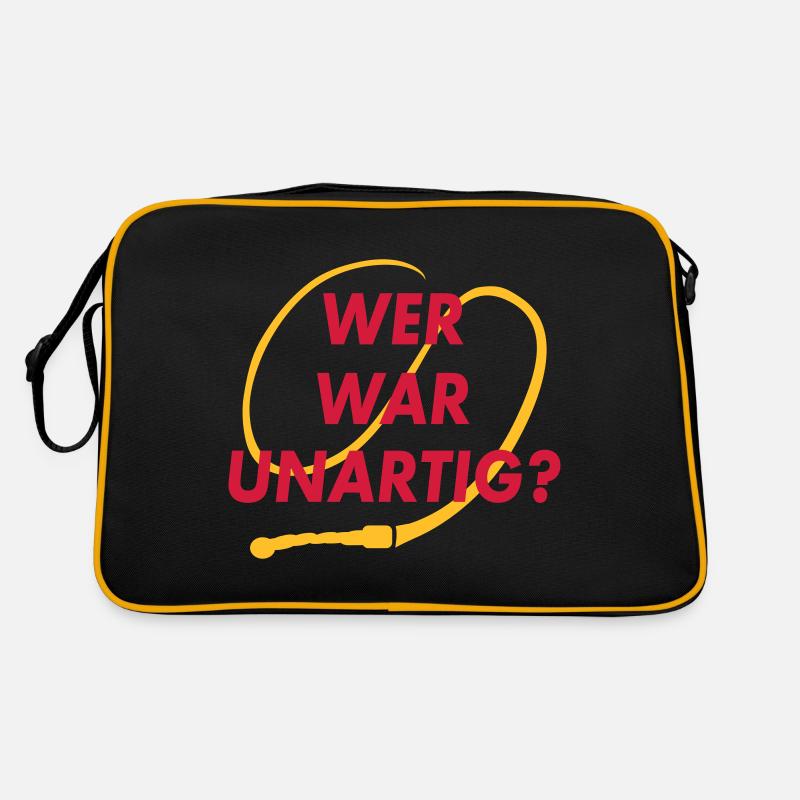 Wer war unartig? Peitsche Retro Tasche