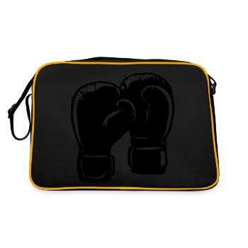 Gants de boxe Symbole Sports de boxe - Sac Retro - noir/or - Dos