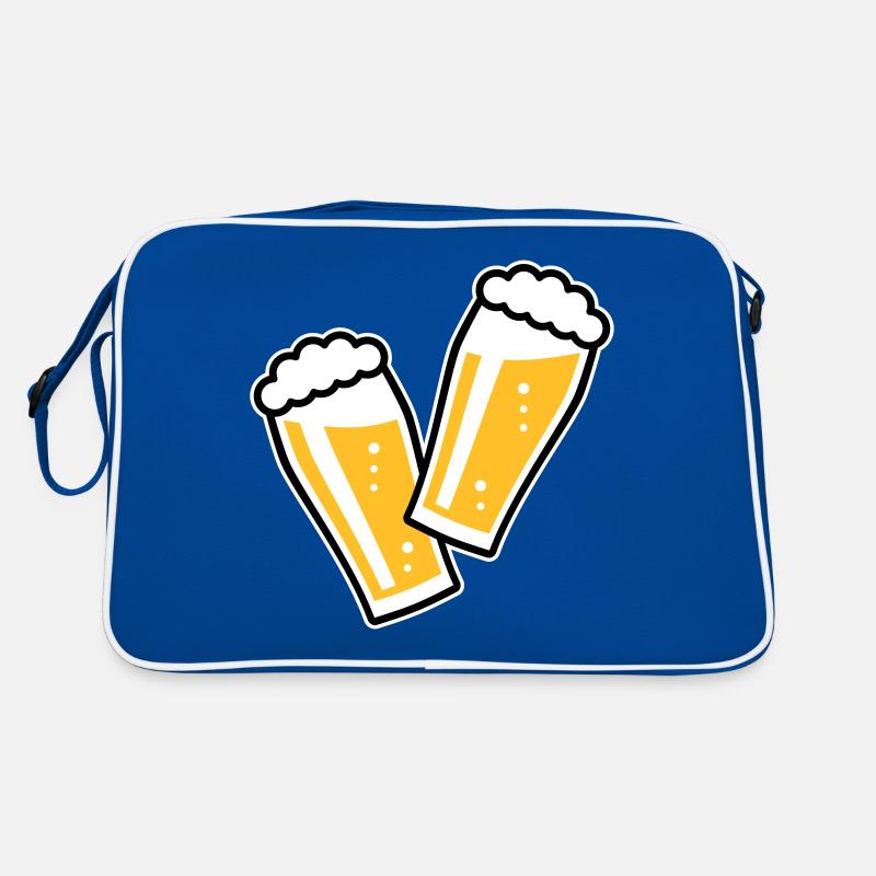 2 Toasting Beer Glasses (Cheers / Pale Ale / 3C) Retro Bag
