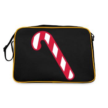 candy cane - Retro Bag - black/gold - Back