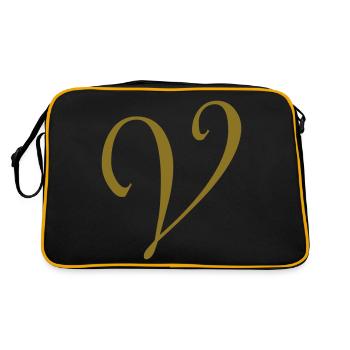 V - Letter - Retro Bag - black/gold - Back