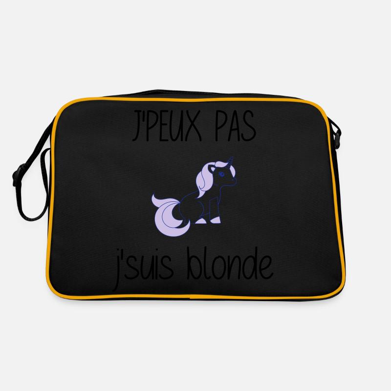 j'peux pas j'suis blonde - Sac Retro - noir/or