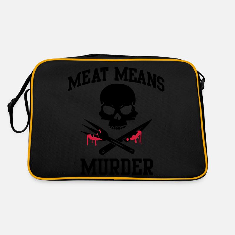 Meat means murder - Fleisch bedeutet Mörder Retro Tasche