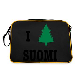 I heart Soumi - Retro Bag - black/gold - Back