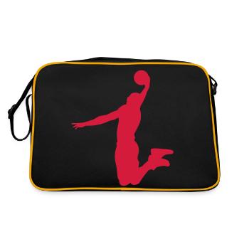 basketballeur basket joueur dunk - Sac Retro - noir/or - Dos
