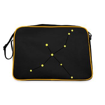 Star Constellation Cygnus - Retro Bag - black/gold - Back