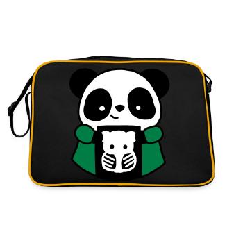 Panda TSRM radiology technician - Retro Bag - black/gold - Back