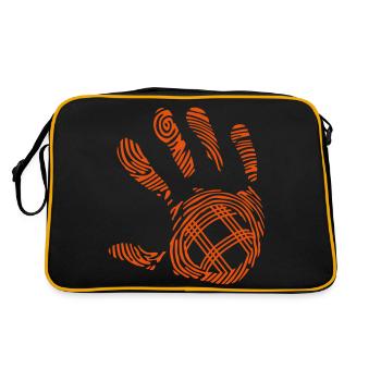 petanque empreinte main - Sac Retro - noir/or - Dos