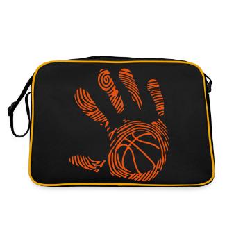 basketball empreinte main - Sac Retro - noir/or - Dos