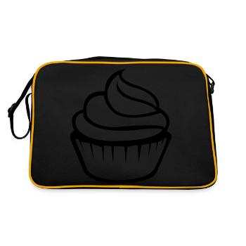 cupcake - Retro Bag - black/gold - Back