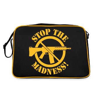 Stop The Madness! (Gun Reform / No Weapons / 1C) - Retro Bag - black/gold - Back