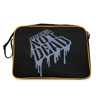 Quote punks not dead - Retro Bag - black/gold - Back